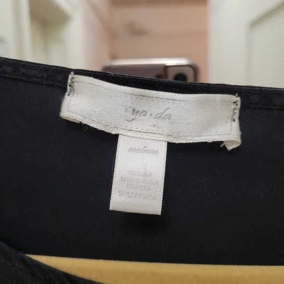 Silk Whimsigoth Black Tiered Ruffle Sleeve Top EUC M Fairycore Grunge Indie Boho - Picture 2 of 5